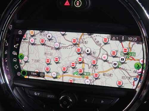 車両に搭載されていた地図バージョンは2019-1