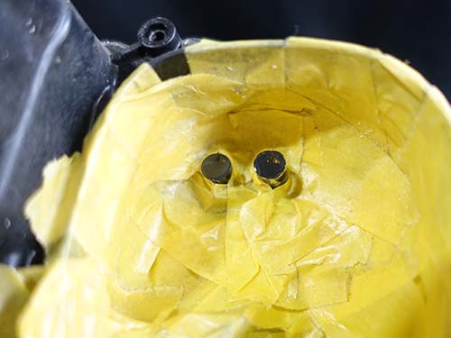 BMW X3 ヘッドライト 修理｜デイライト焼損をアクリルリペア