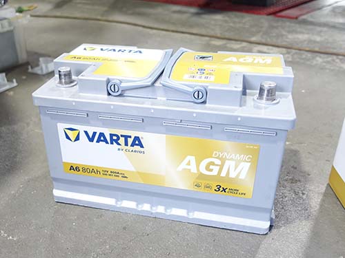純正採用実績のあるVARTA製AGMバッテリー