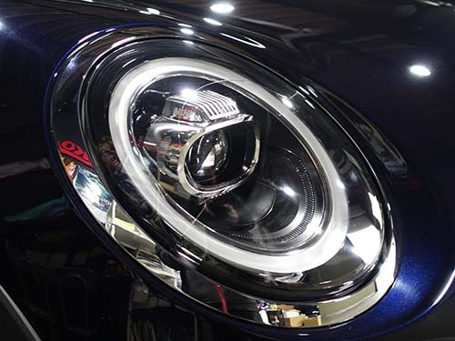 MINI F55 ヘッドライト プロテクションフィルム施工
