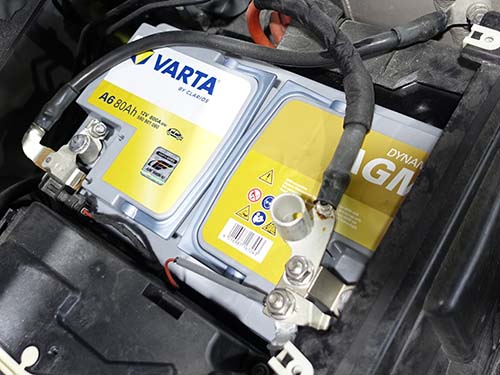 MINI F55 VARTA AGMバッテリー交換