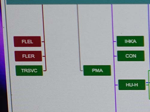 ISTA上では該当コンピューターが赤色表示