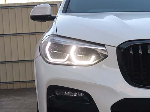 焼損ダメージが大きく内側デイライトと比較するとわずかな輝度低下