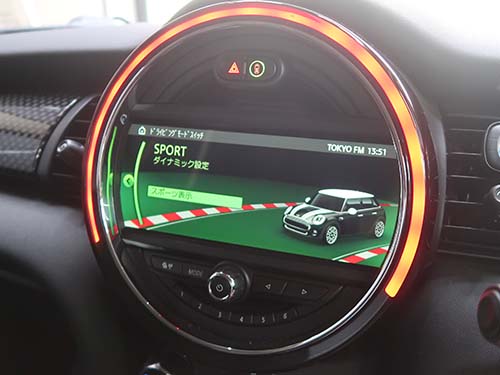 MINIのドライビングモードはGREEN／MID／SPORTの3モード