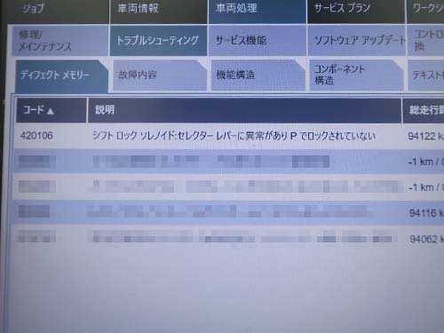 専用診断機（ISTA）で車両診断を行う