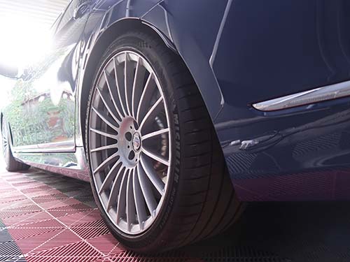 ALPINA B7 ローダウンはエアサス調整で約30mm