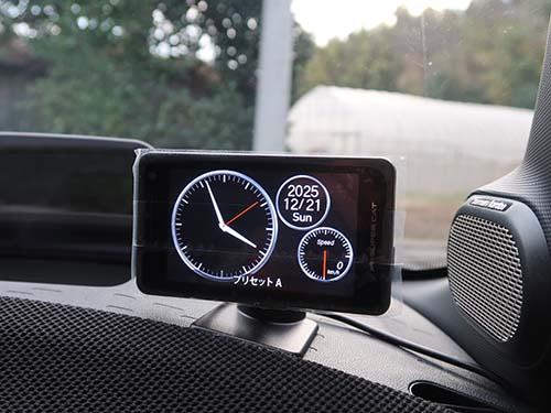 ユピテル製レーザー＆レーダー探知機 ZK3100 装着