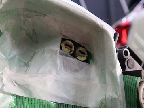 ミニ F55 デイライトリペア作業