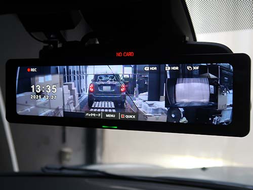 デジタルミラー型前後カメラドライブレコーダー