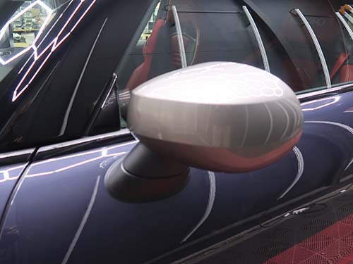 助手席側ドアミラーには配線作業が必須