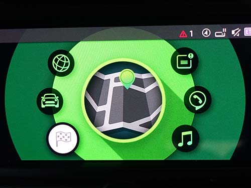 メニュー画面では地図アイコンがグレーアウトして選択できない