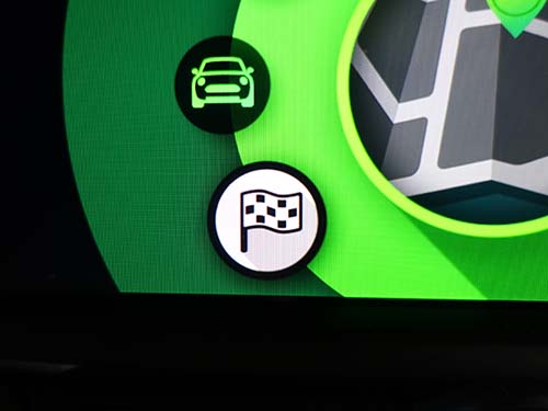 メニュー画面で地図アイコンが選択可能