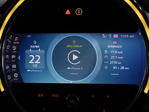 MINI クラブマン F54 LCI CarPlayを認証コード方式で有効化