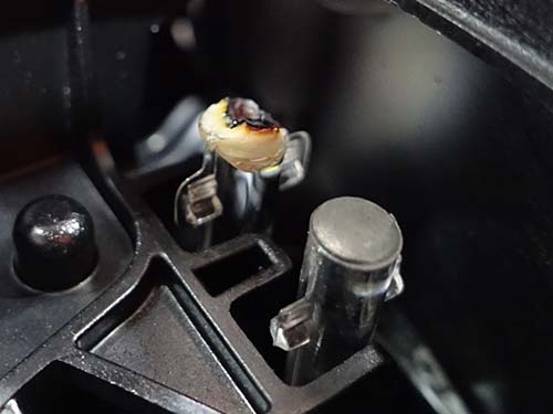 焼損がかなり進行しており、切削量が多くなったケース