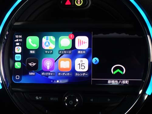 2019年式F55 LCIは、HMI仕様により2/3画面表示が標準