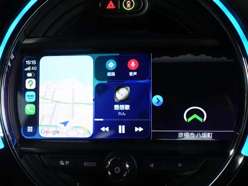 2019年式F55 LCIは、HMI仕様により2/3画面表示が標準