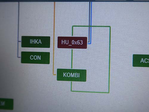 現車を目視確認とBMW専用診断機ISTAで診断