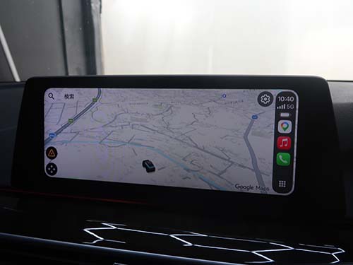 フルスクリーン化するとナビアプリの表示領域が広くなる