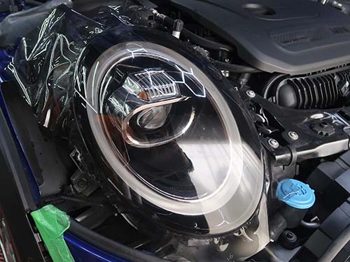 レンズ保護としてプロテクションフィルムを施工