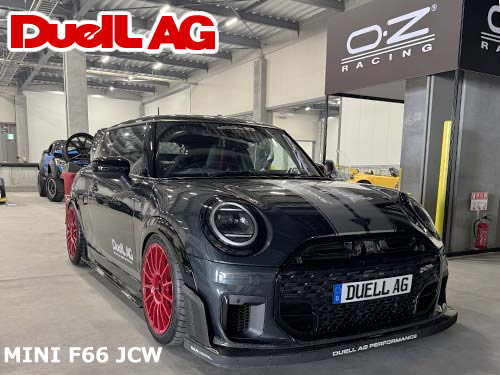 OZ Racingブース｜DuelL AGデモカーMINI F66 JCW