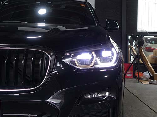 助手席側ヘッドライト内側のデイライトが発光不良