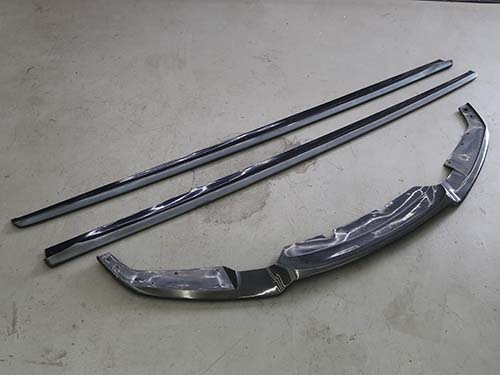 F30 カーボンフロントリップ＆サイドステップ取外し