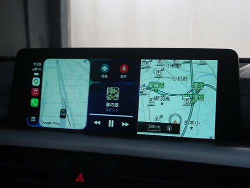 iPhoneの地図アプリ(Apple Maps・Google Maps等)や音楽アプリ、通話機能をiDriveの画面から直接操作