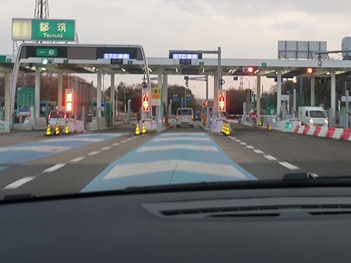 実際に高速道路を走行してETCゲートの通過確認