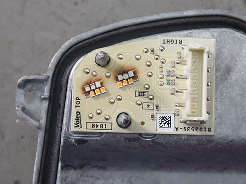 LEDモジュール自体も焼損