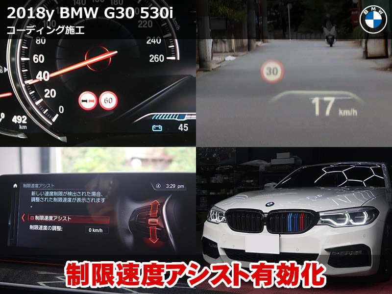 BMW 5シリーズ（G30）制限速度アシスト有効化｜G30 530i BMW認証コードインストール・コーディング｜神奈川県