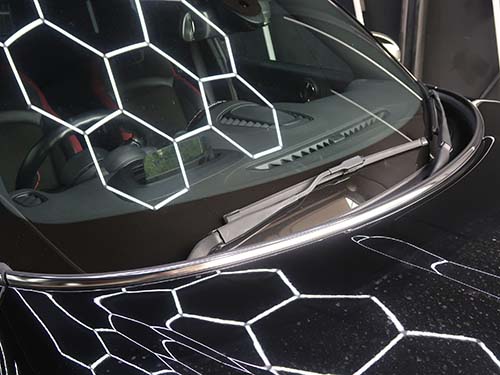 車一台分・全周のメッキモールをMINI純正の新品パーツへ交換
