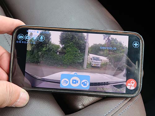 スマートフォンで記録映像の確認
