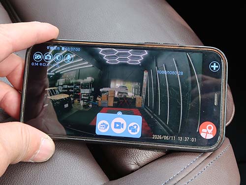 スマートフォンで記録映像の確認