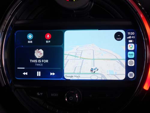 CarPlay画面をフルスクリーン表示