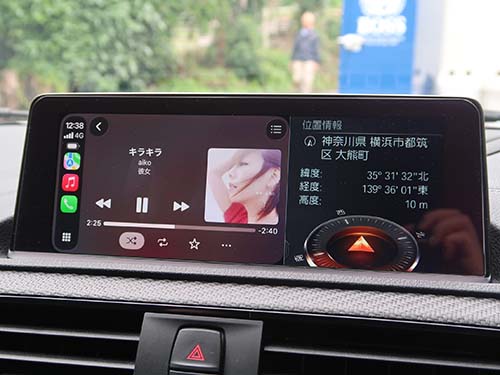 ケーブルを挿さずに地図アプリや音楽アプリをiDriveの画面で利用できる