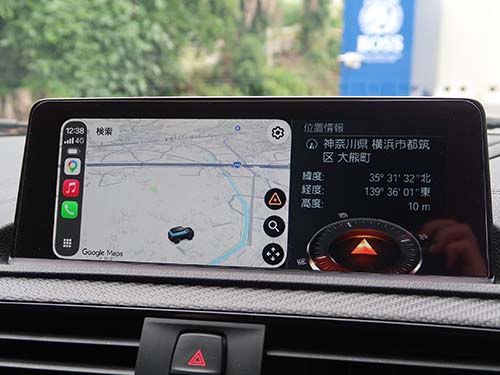 ケーブルを挿さずに地図アプリや音楽アプリをiDriveの画面で利用できる