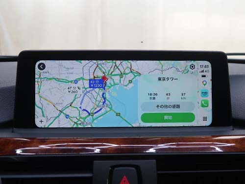 音声入力は純正のマイクを使って目的地入力