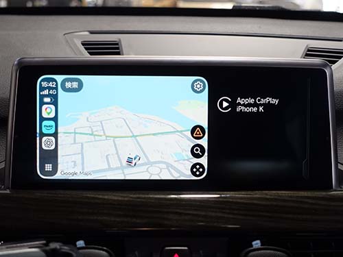 CarPlayはディスプレイの2/3程度で表示される状態