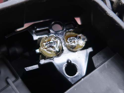 通常のミニよりも焼損の度合いが激しく、切削量がかなり多くなりました