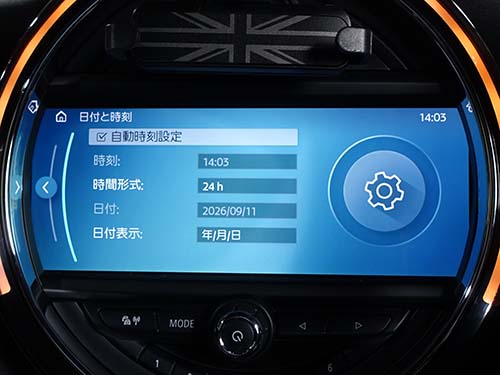 iDrive画面に自動時刻設定メニュー表示