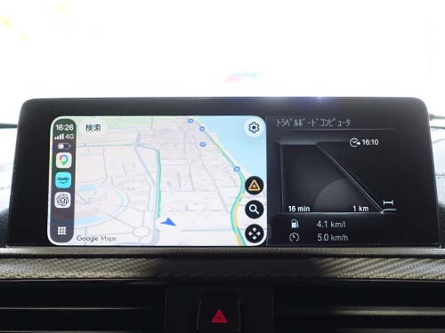 iPhoneにインストールされている地図アプリや音楽アプリをiDrive画面で使うことができる