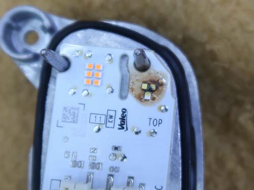 LEDモジュールにもダメージが見られました