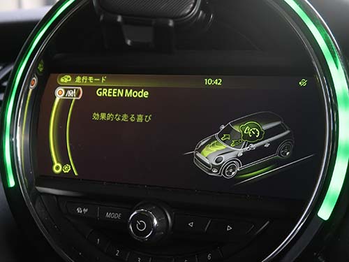 SPORT(スポーツ)・MID(ミッド)・GREEN(グリーン)の3つのモード