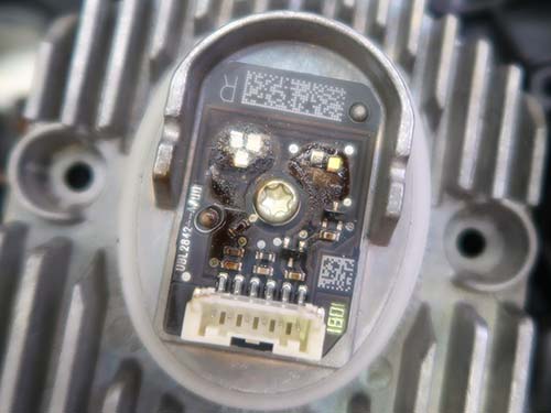 LEDモジュールにもかなりのダメージがあった