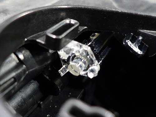 導光体の面がクリアに戻る