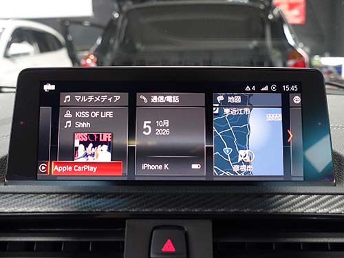 iDriveディスプレイにiPhoneの地図アプリや音楽アプリを表示して使える