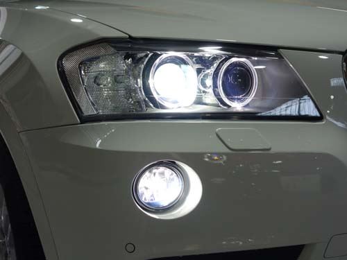 BMW X3(F25) ヘッドライトHID交換&フォグLED化&LEDバルブ装着と 