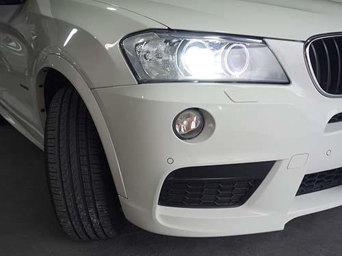BMW X3(F25) フォグライトLED化&LEDライト装着とコーディング施工