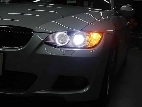 BMW 3シリーズ(E93) ヘッドライト用HIDバルブ交換&エンジェルアイ用LED