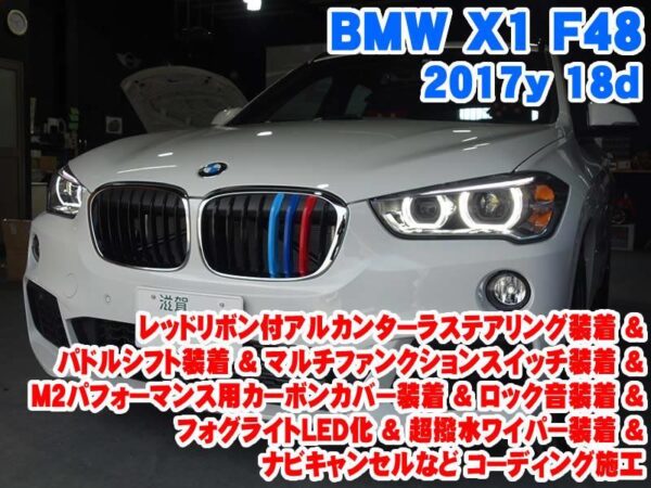 BMW X1(F48) アルカンターラステアリング/M2パフォーマンス用カーボン